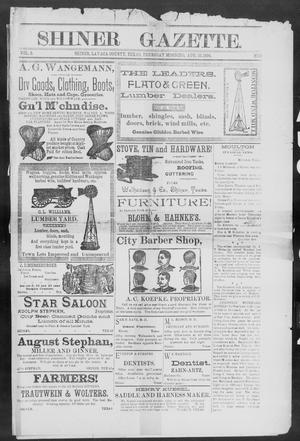 Primary view of object titled 'Shiner Gazette. (Shiner, Tex.), Vol. 2, No. 8, Ed. 1, Thursday, August 16, 1894'.