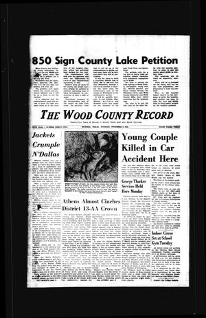 Primary view of object titled 'The Wood County Record (Mineola, Tex.), Vol. 24, No. 32, Ed. 1 Tuesday, November 9, 1954'.