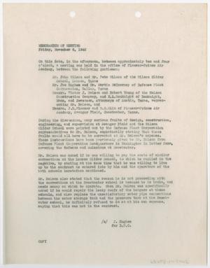Primary view of object titled '[Plosser-Prince Memorandum of Meeting]'.