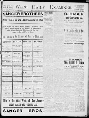 Primary view of object titled 'Waco Daily Examiner. (Waco, Tex.), Vol. 19, No. 57, Ed. 1, Wednesday, January 27, 1886'.