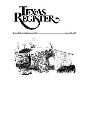 Primary view of object titled 'Texas Register, Volume 26, Number 5, Pages 1041-1212, February 2, 2001'.