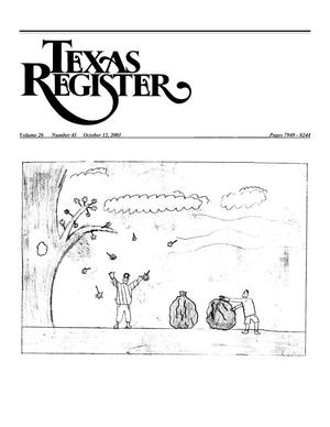 Primary view of object titled 'Texas Register, Volume 26, Number 41, Pages 7949-8244, October 12, 2001'.