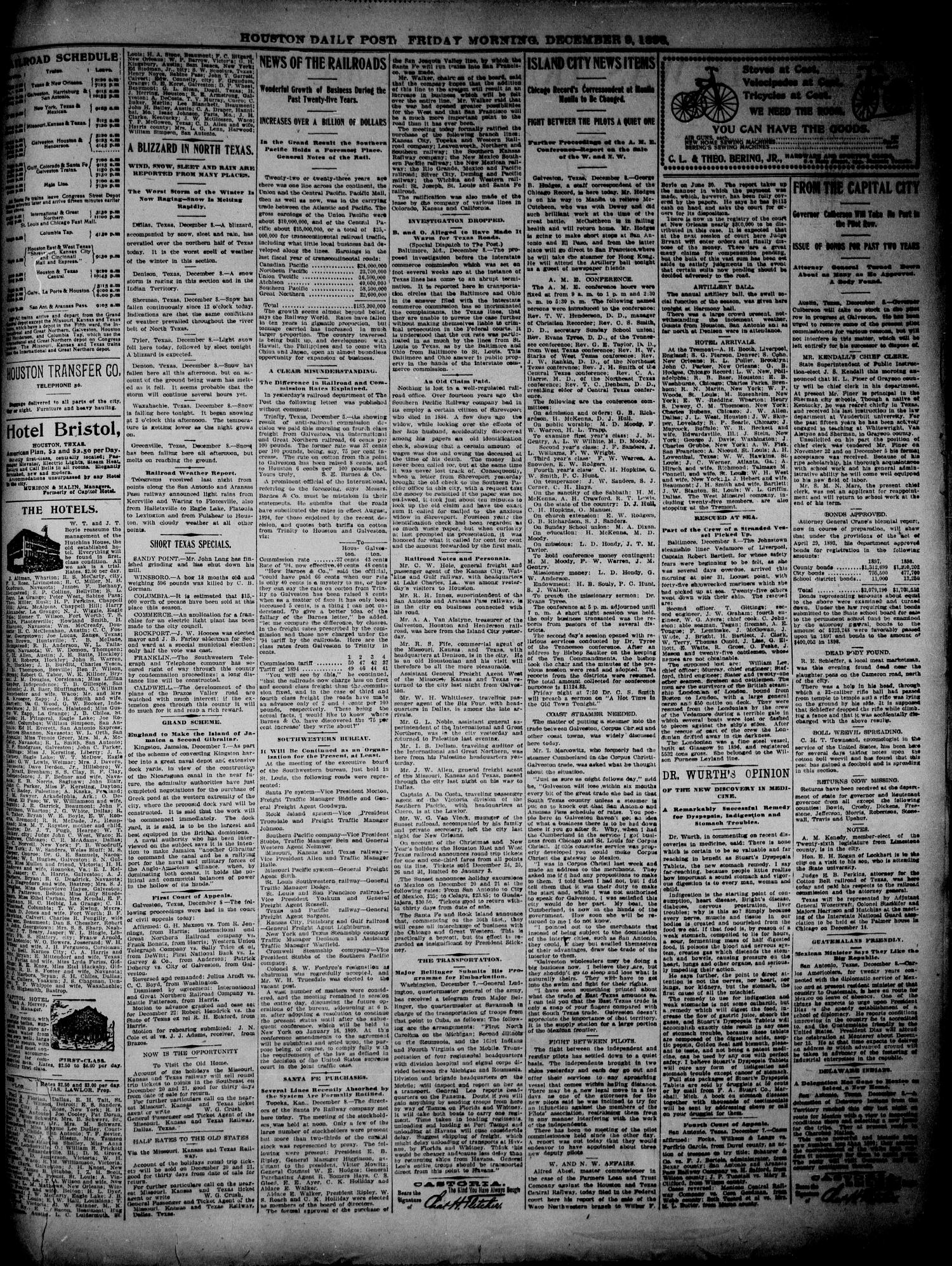 The Houston Daily Post (Houston, Tex.), Vol. 14, No. 251, Ed. 1, Friday, December 9, 1898
                                                
                                                    [Sequence #]: 7 of 12
                                                