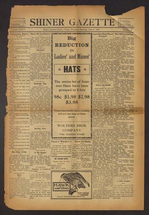 Primary view of object titled 'Shiner Gazette (Shiner, Tex.), Vol. 36, No. 29, Ed. 1 Thursday, June 6, 1929'.