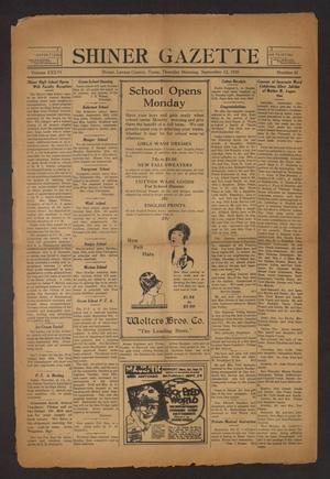 Primary view of object titled 'Shiner Gazette (Shiner, Tex.), Vol. 36, No. 43, Ed. 1 Thursday, September 12, 1929'.