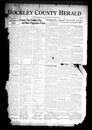 Primary view of object titled 'Hockley County Herald (Levelland, Tex.), Vol. 6, No. 7, Ed. 1 Friday, September 27, 1929'.