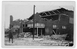 Primary view of object titled '[Photograph of Suttle Building After Storm]'.