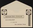Primary view of [Business Reply Envelope Addressed to M. B.  Wilhoit]