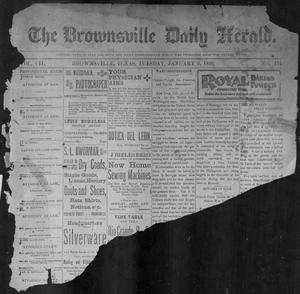 Primary view of object titled 'The Brownsville Daily Herald. (Brownsville, Tex.), Vol. 7, No. 171, Ed. 1, Tuesday, January 3, 1899'.