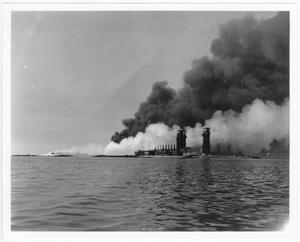 Primary view of object titled '[Photograph of Refinery Structures After the 1947 Texas City Disaster]'.