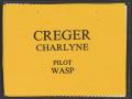 Physical Object: [Charlyne Creger Name Tag]
