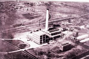Primary view of object titled '[Aerial photograph of the West Texas Utilities Plant]'.
