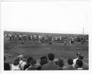Primary view of object titled '[At the mass funeral service for victims of the 1947 Texas City Disaster]'.