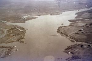 Primary view of object titled '[Aerial Shot of Early Lytle Lake]'.