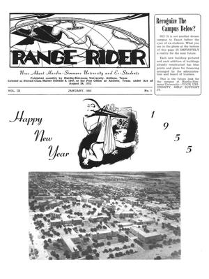 Primary view of object titled 'Range Rider, Volume 9, Number 1, January, 1955'.