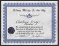 Text: [Silver Wings Fraternity Certificate]