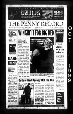 Primary view of object titled 'The Penny Record (Bridge City, Tex.), Vol. 38, No. 22, Ed. 1 Wednesday, October 20, 1999'.