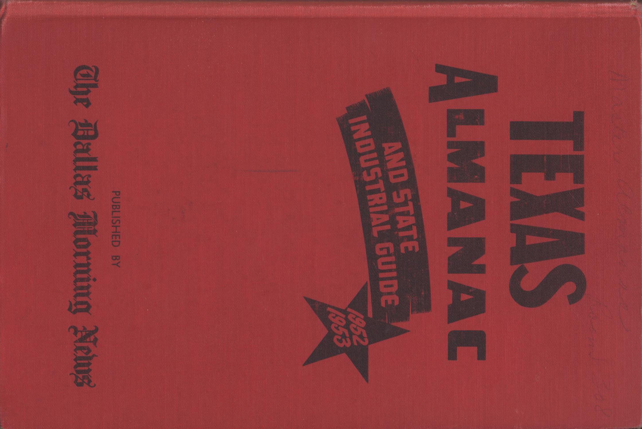 Texas Almanac, 1952-1953
                                                
                                                    Front Cover
                                                