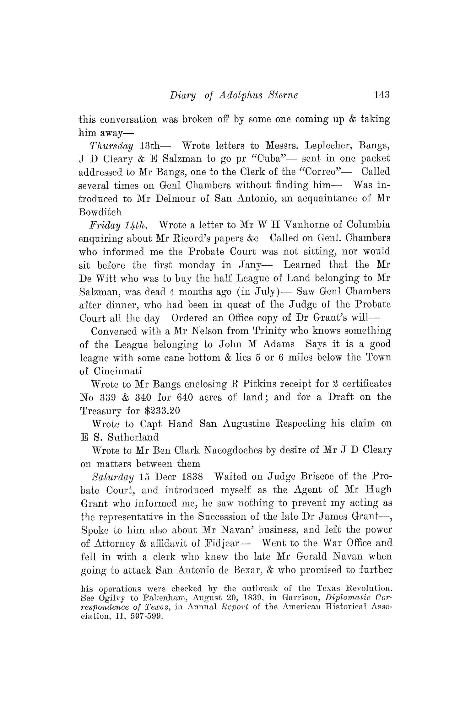 The Southwestern Historical Quarterly, Volume 30, July 1926 - April, 1927
                                                
                                                    143
                                                
