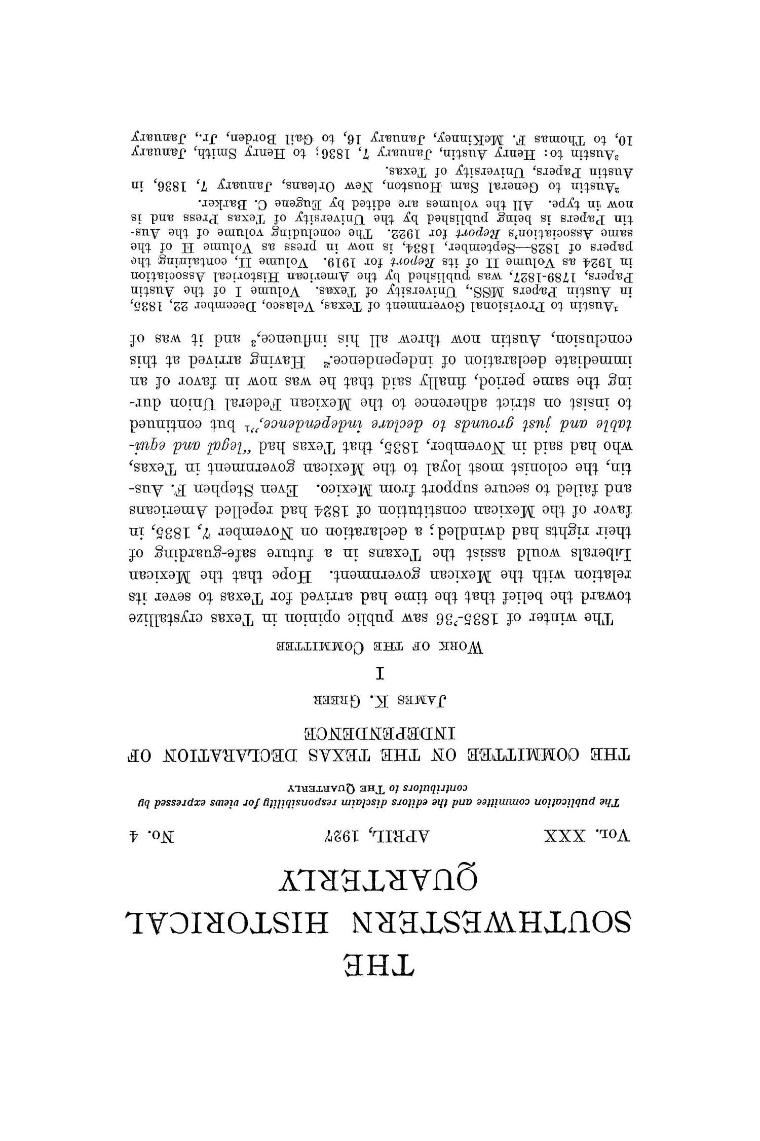 The Southwestern Historical Quarterly, Volume 30, July 1926 - April, 1927
                                                
                                                    239
                                                
