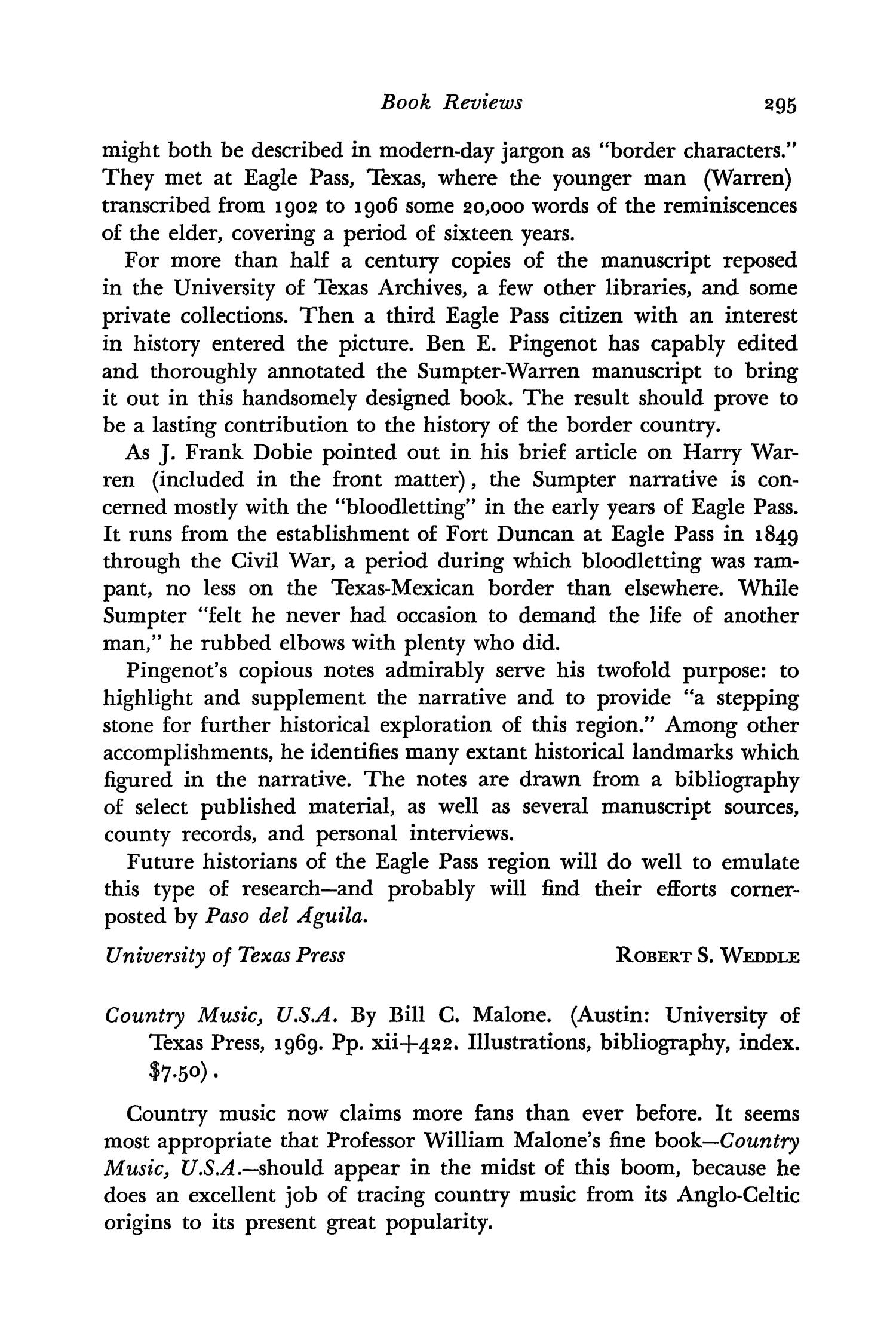 The Southwestern Historical Quarterly, Volume 73, July 1969 - April, 1970
                                                
                                                    295
                                                