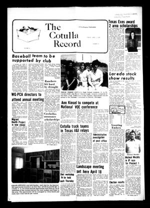 Primary view of object titled 'The Cotulla Record (Cotulla, Tex.), Vol. 79, No. 2, Ed. 1 Friday, April 7, 1978'.