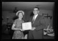 Primary view of [Edwin E. Smith receiving Certificate from the Cleveland Woman's Club]