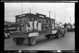 Primary view of object titled '[Baseball Team in a Parade]'.