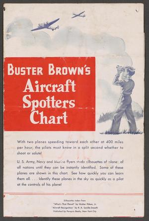 Primary view of object titled 'Buster Brown's Aircraft Spotters Chart'.
