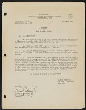 Primary view of object titled '[Memo from Thomas J. Johnson, August 30, 1943]'.