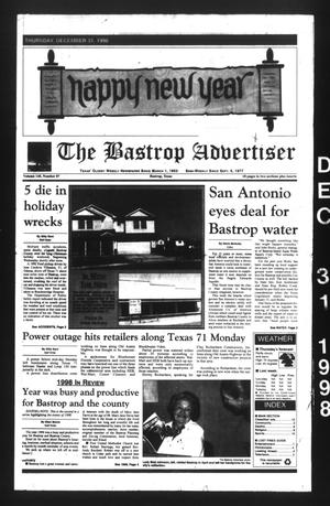 Primary view of object titled 'The Bastrop Advertiser (Bastrop, Tex.), Vol. 145, No. 87, Ed. 1 Thursday, December 31, 1998'.
