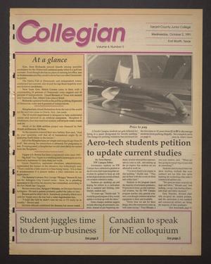 Primary view of object titled 'Collegian (Hurst, Tex.), Vol. 4, No. 5, Ed. 1 Wednesday, October 2, 1991'.