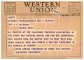 Thumbnail image of item number 1 in: '[Telegram from Anita Ahrens, April 4, 1954]'.