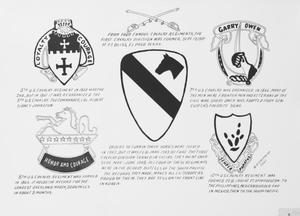 Primary view of object titled 'The four famous cavalry regiments of the First Cavalry Division. Picture'.