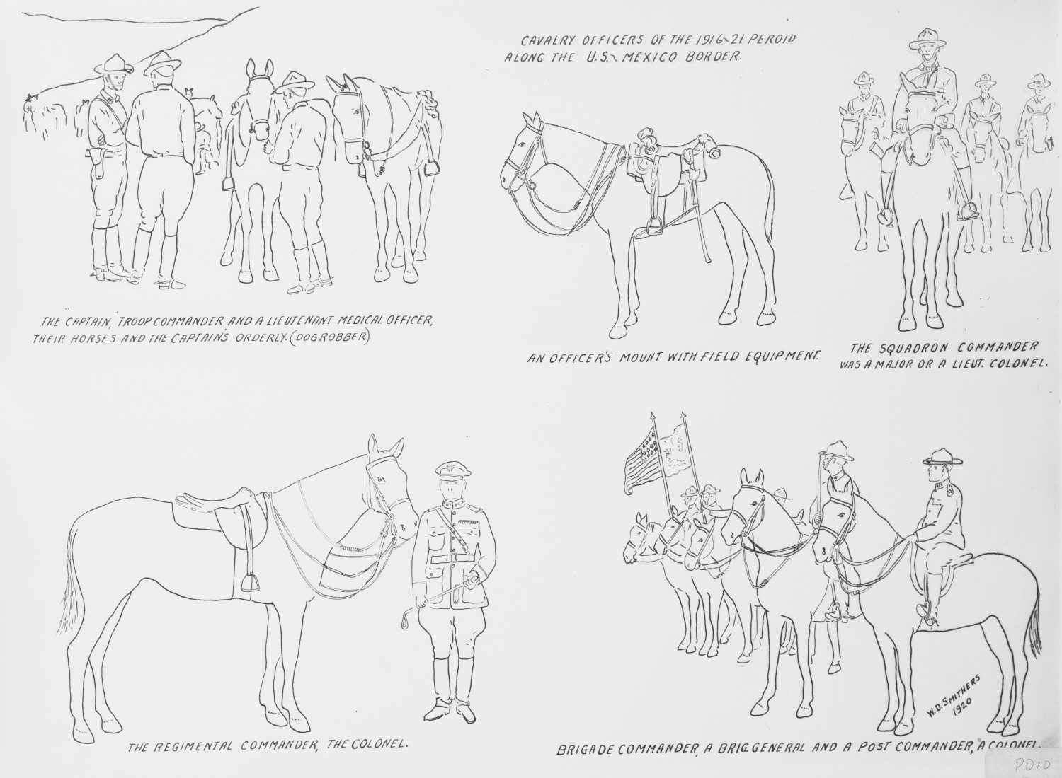 Cavalry officers of the 1916-1921 period. Picture
                                                
                                                    [Sequence #]: 1 of 1
                                                