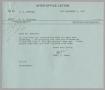 Letter: [Letter from Thomas Leroy James to Isaac Herbert Kempner, November 3,…