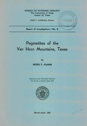 Primary view of object titled 'Pegmatites of the Van Horn Mountain, Texas'.