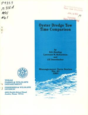 Primary view of object titled 'Oyster Dredge Tow Time Comparison'.