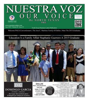 Primary view of object titled 'Nuestra Voz De North Texas (Fort Worth, Tex.), Vol. 2, No. 19, Ed. 1, June 2015'.