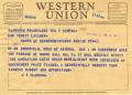 Primary view of [Telegram from J. S. Clowdus, February 1, 1955]