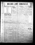 Newspaper: Record and Chronicle. (Denton, Tex.), Vol. 30, No. 27, Ed. 1 Thursday…
