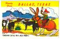 Postcard: [Drawing of a Man Riding a Jack Rabbit]
