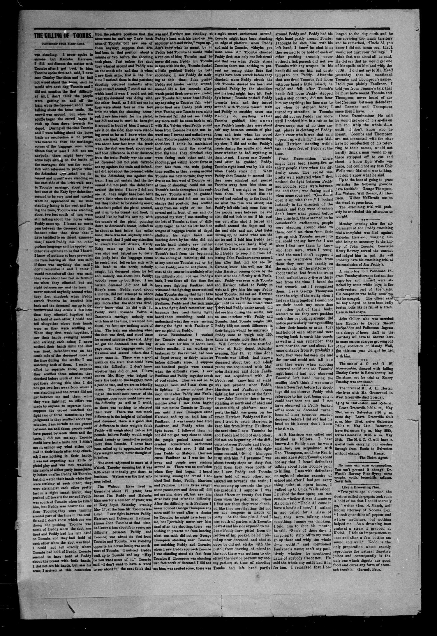 The Greenville Banner. (Greenville, Tex.), Vol. 31, No. 26, Ed. 1, Wednesday, May 21, 1902
                                                
                                                    [Sequence #]: 5 of 8
                                                