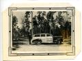 Photograph: [Man and National Youth Administration Station Wagon]