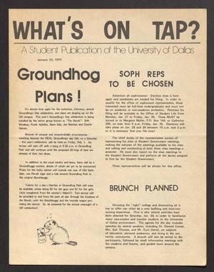 Primary view of object titled 'What's On Tap? (Irving, Tex.), Vol. [2], No. [1], Ed. 1 Wednesday, January 23, 1974'.