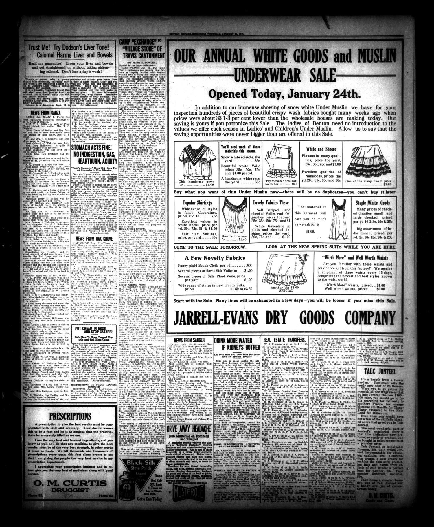 Denton Record-Chronicle. (Denton, Tex.), Vol. 18, No. 140, Ed. 1 Thursday, January 24, 1918
                                                
                                                    [Sequence #]: 3 of 6
                                                