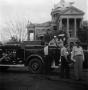 Photograph: [Marshall Fire Department Fire Engine at the Harrison County Courthou…