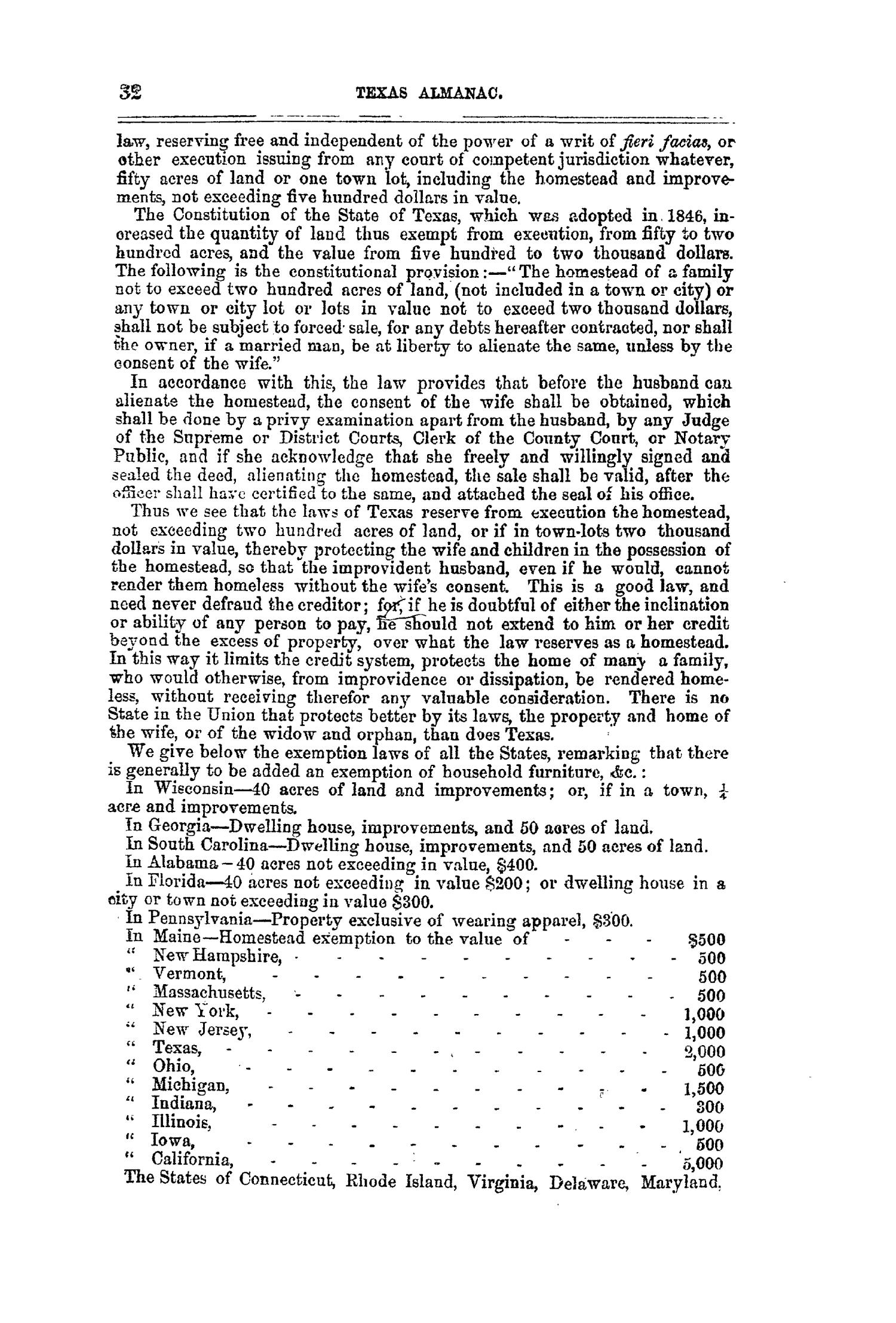 The Texas Almanac for 1858
                                                
                                                    32
                                                
