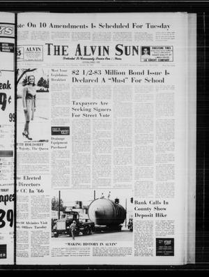 Primary view of object titled 'The Alvin Sun (Alvin, Tex.), Vol. 76, No. 13, Ed. 1 Thursday, October 28, 1965'.