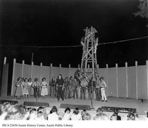 Primary view of object titled '[Wildcat performed on stage at Zilker Hillside Theater]'.